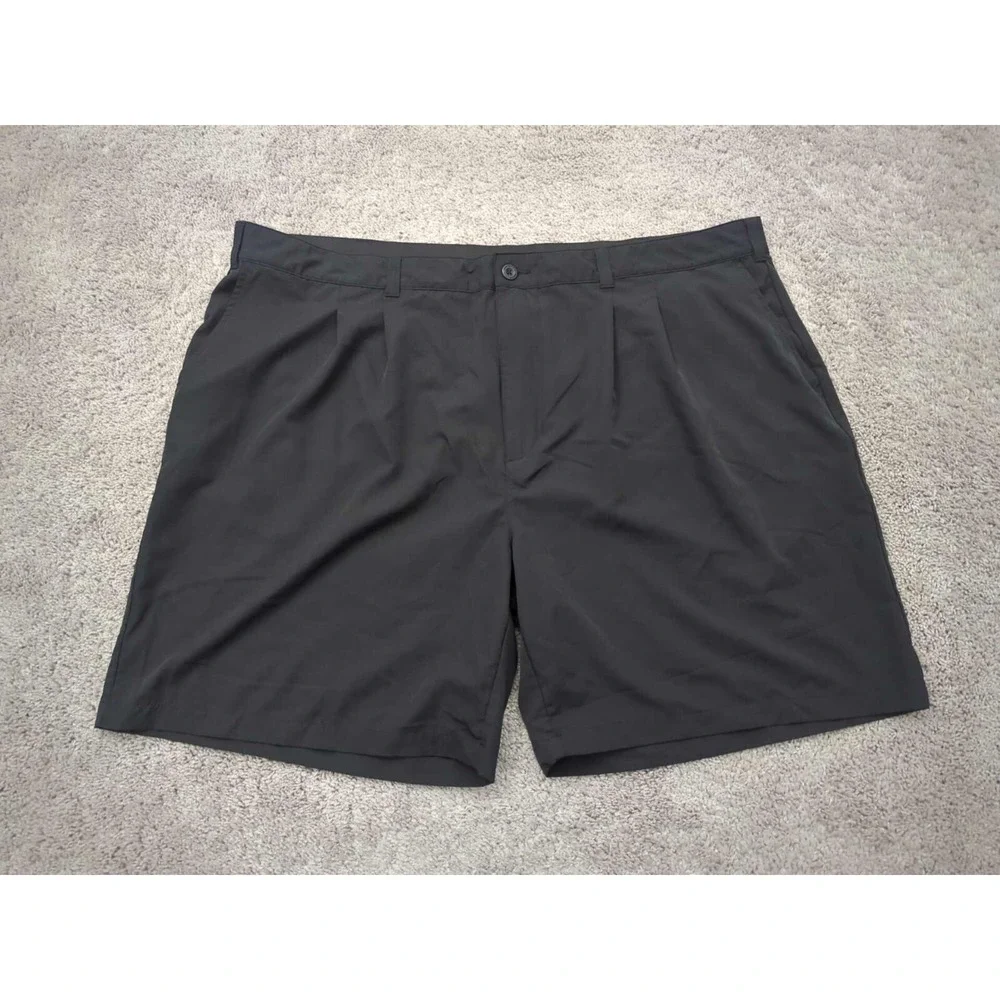 Reebok Shorts Mens 54 Black BIG Pleated Pockets Performance Golf‎ Casual